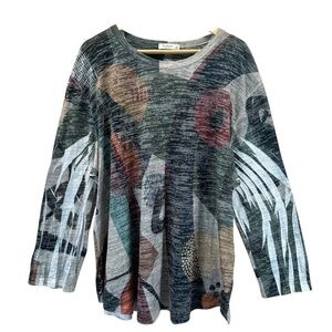 Jess & Jane Womens 3X Tunic Tee Milan Stretch Boho Artsy Art to Wear Unique